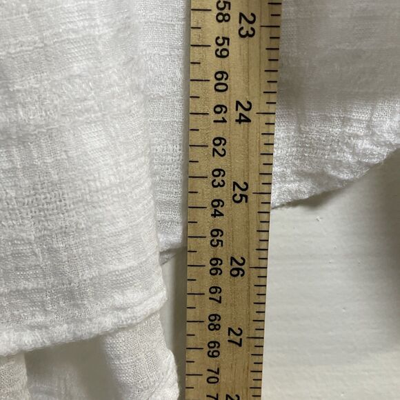 FREE PEOPLE Headed To The Highlands Women's Button Up White Blouse Top Sz M Boho - Picture 8 of 9